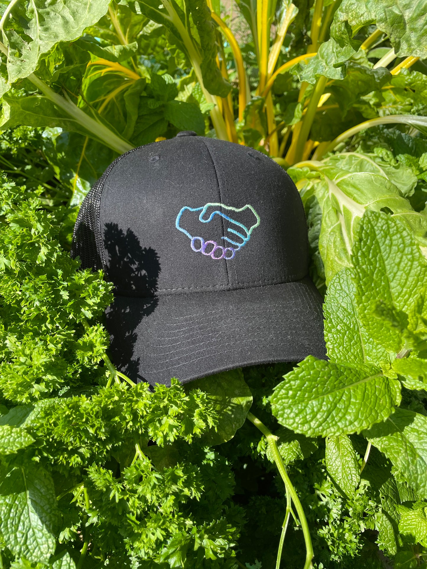 Trustless Handshake Trucker Cap