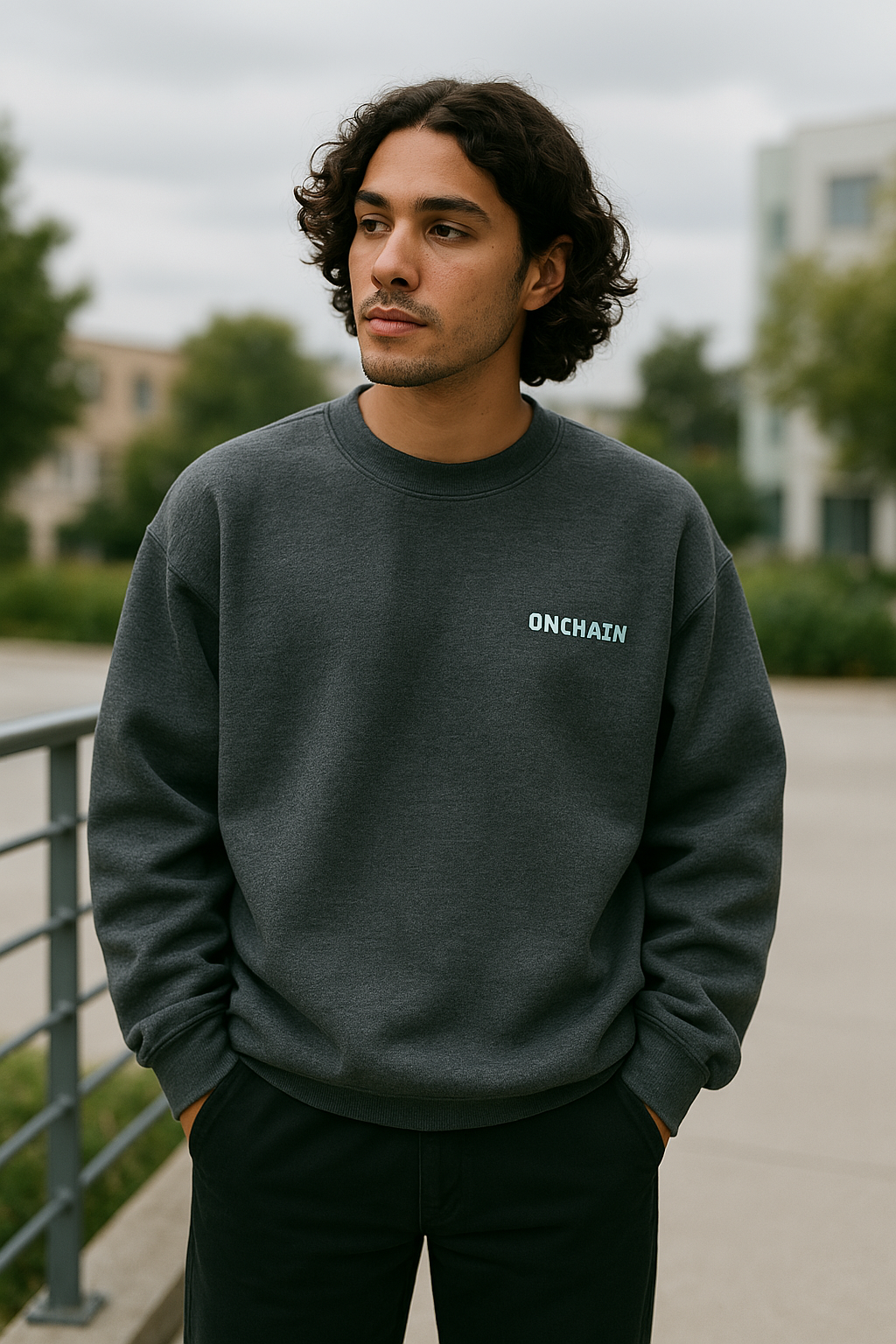 Onchain Gradient Embroidered Sweatshirt
